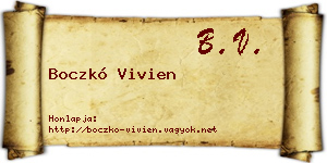 Boczkó Vivien névjegykártya
