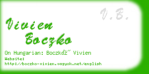 vivien boczko business card